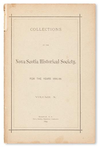 (SLAVERY AND ABOLITION--CANADA.) SMITH, T. WATSON. The Slave in Canada, Volume X of the Collections of the Nova Scotia Historical Socie